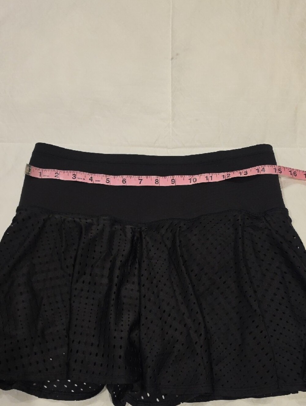 Athleta Black Laser-Cut Circle Skirt with Wide Waistband - Picture 9 of 10